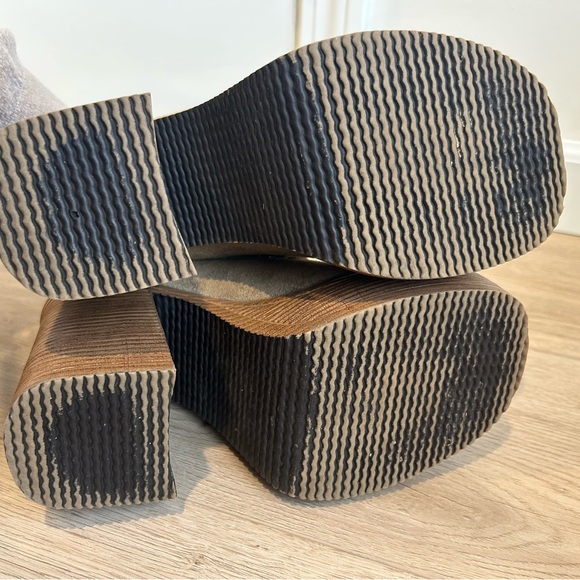 Vintage 90s Y2K Extra Chunky 1.5" Platform Suede Loafers Sz 8 - Picture 8 of 12